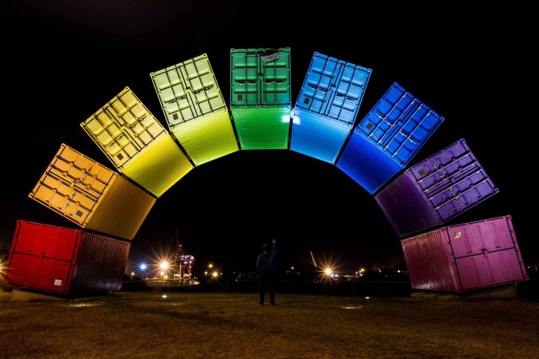 Local Artist Transforms Shipping Containers into Outdoor Galleries
